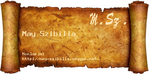 May Szibilla névjegykártya